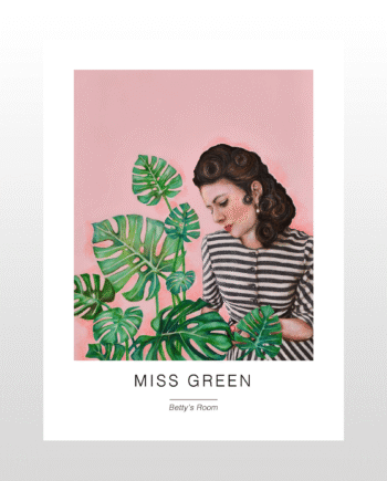 Kunstplakat   Quot Miss Green Quot  30   40 Cm