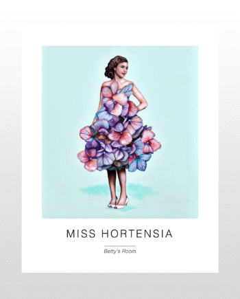 Kunstplakat   Quot Miss Hortensia Quot  40   50 Cm