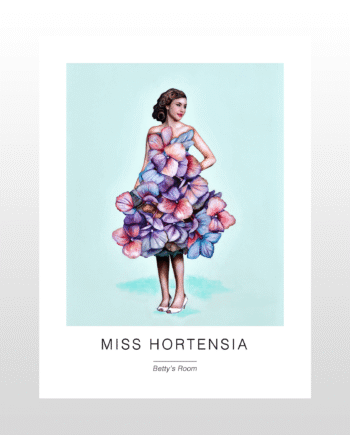 Kunstplakat   Quot Miss Hortensia Quot  30   40 Cm