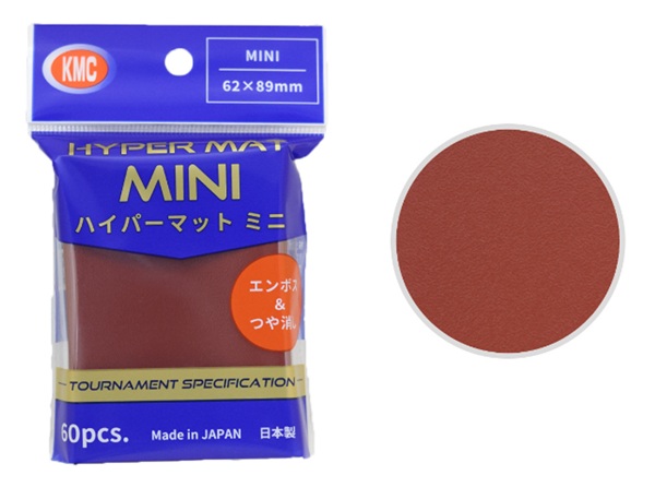 60 Lommer  Kmc Hyper Mat Mini Red Sleeves  62x89mm