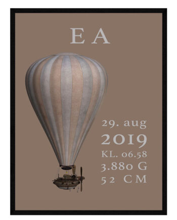 Luftballon Børneplakat Pige