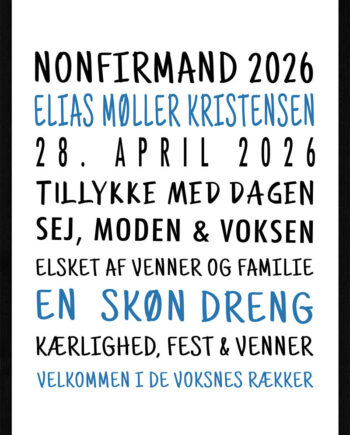 Nonfirmand Plakat Dreng Version