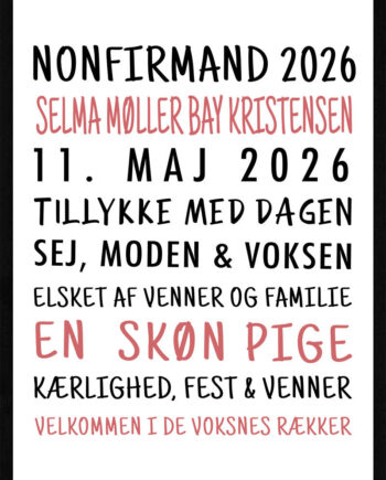 Nonfirmand Plakat Pige Version