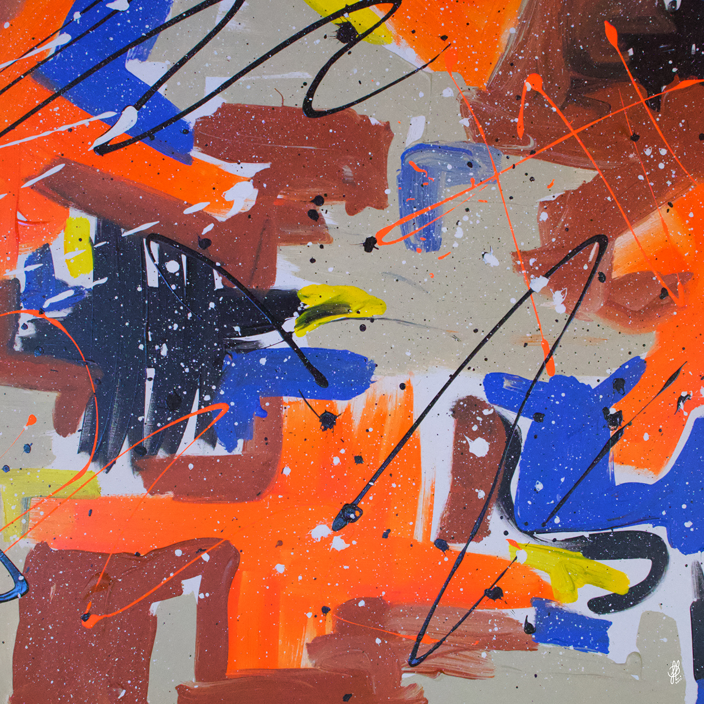 Orange Party Af Jacob Lund Art