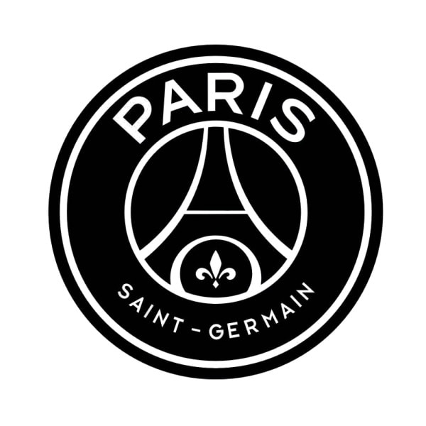 Paris Saint Germain Wallsticker  Sort Hvidt Psg Logo  57x57cm