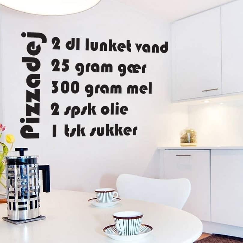 Pizzadej Opskrift Wallsticker