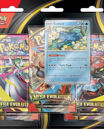 Pokemon Blister Pack  -pack:   Mega Evolution: Base Set Booster Pakker   Golduck Black Star Promo