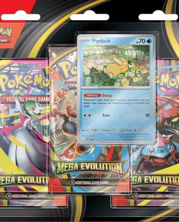Pokemon Blister Pack  -pack:   Mega Evolution: Base Set Booster Pakker   Psyduck Black Star Promo