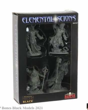 Reaper Bones Black: Elemental Scions Plastic Miniature Deluxe Boxed Set
