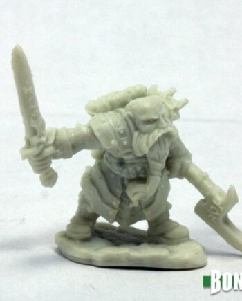 Reaper Bones Classic: Durgam Deepmug  Dwarf Hero Plastic Miniature