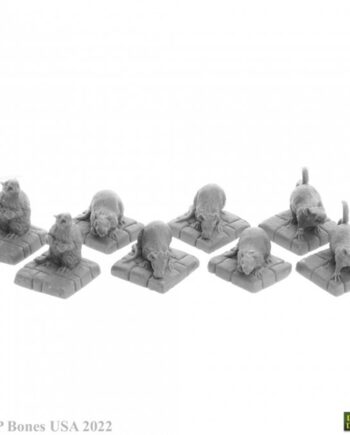 Reaper Bones Usa Dungeon Dwellers: Dire Rats     Plastic Miniatures