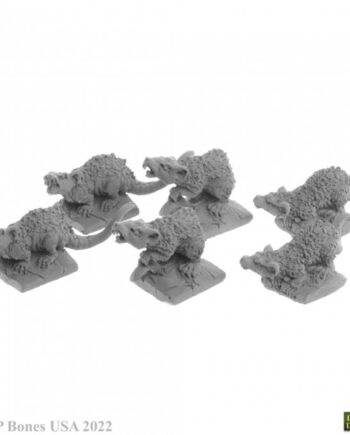 Reaper Bones Usa Dungeon Dwellers: Giant Tomb Rats     Plastic Miniatures