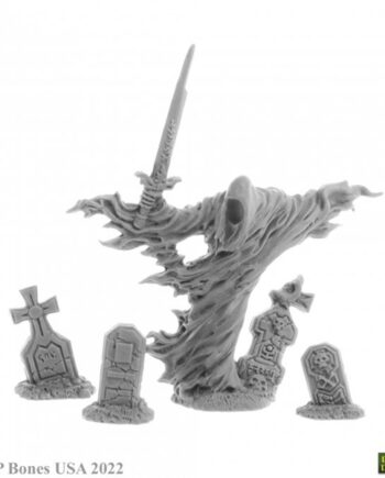 Reaper Bones Usa Dungeon Dwellers: Grave Wraith And Tombstones     Plastic Miniatures