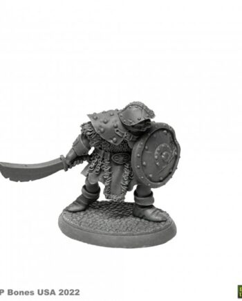 Reaper Bones Usa Dungeon Dwellers: Orc Warrior Of The Ragged Wound Plastic Miniature