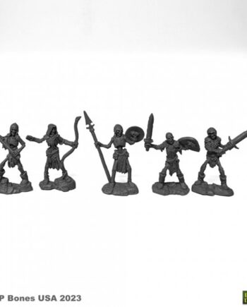 Reaper Bones Usa Dungeon Dwellers: Skeleton Guardians     Plastic Miniatures