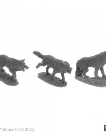 Reaper Bones Usa Dungeon Dwellers: Wolf Pack     Plastic Miniatures