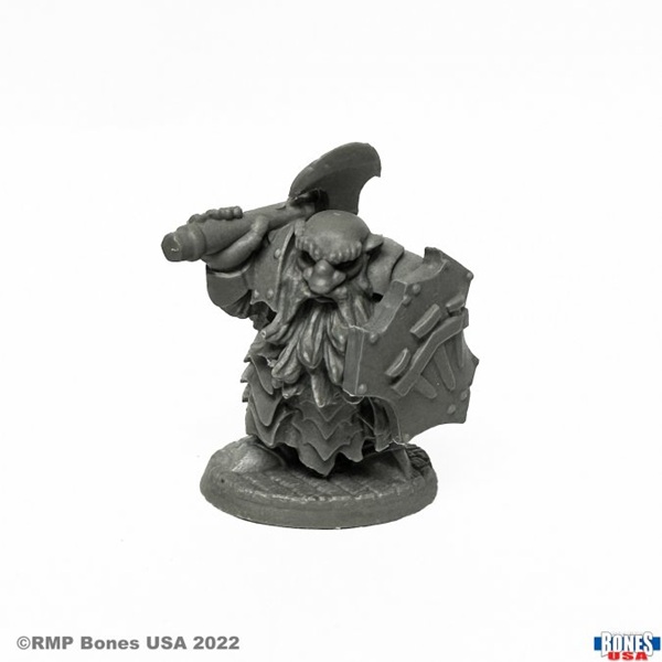 Reaper Bones Usa Reaper Legends: Dark Dwarf Cleaver Plastic Miniature