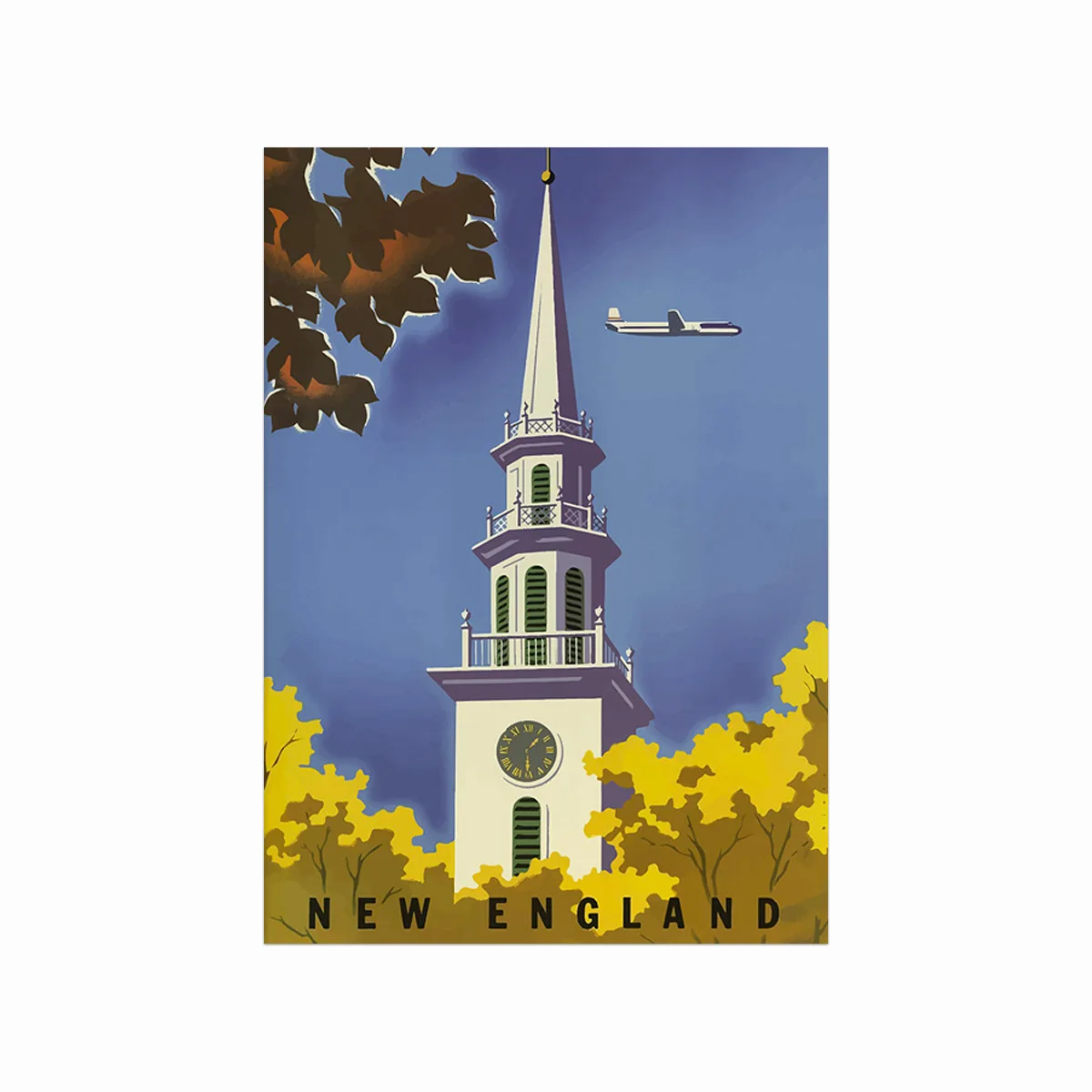 Retro Plakat New England