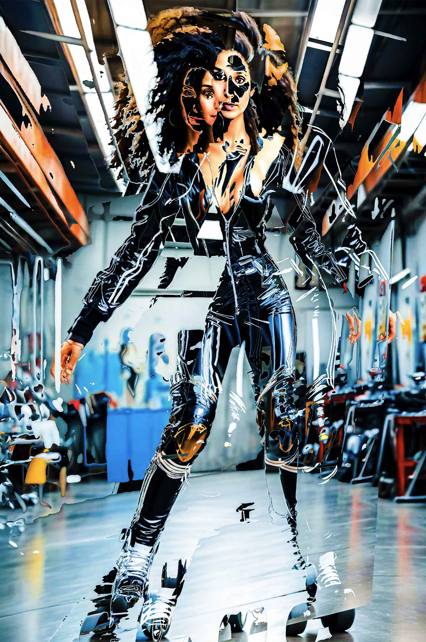 Roller Skates Woman Iv Af Lotte Grarup