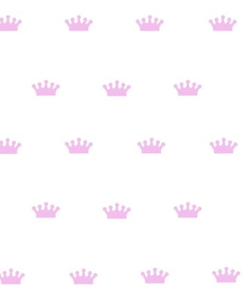 Royal Wallsticker Med Prinsessekroner   Kongekroner  18 Stk  Pink