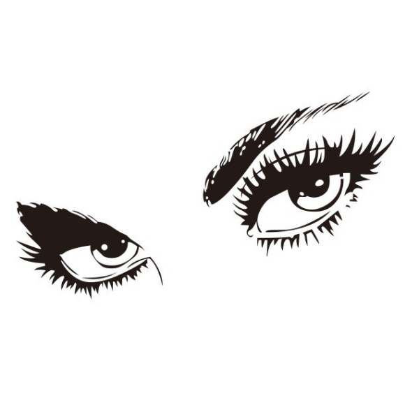 Sexy Eyes Wallsticker 115x60cm