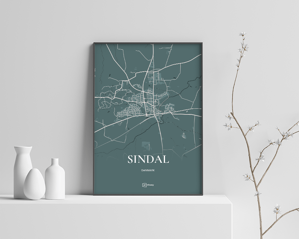 Sindal Plakaten Fuldt Kort Skovgrøn 70 100 Cm  B1