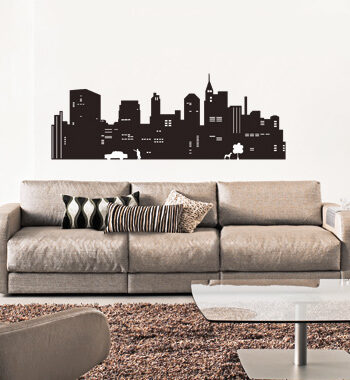 Skyline Wallsticker Af Diana Lovring  83x30 Cm
