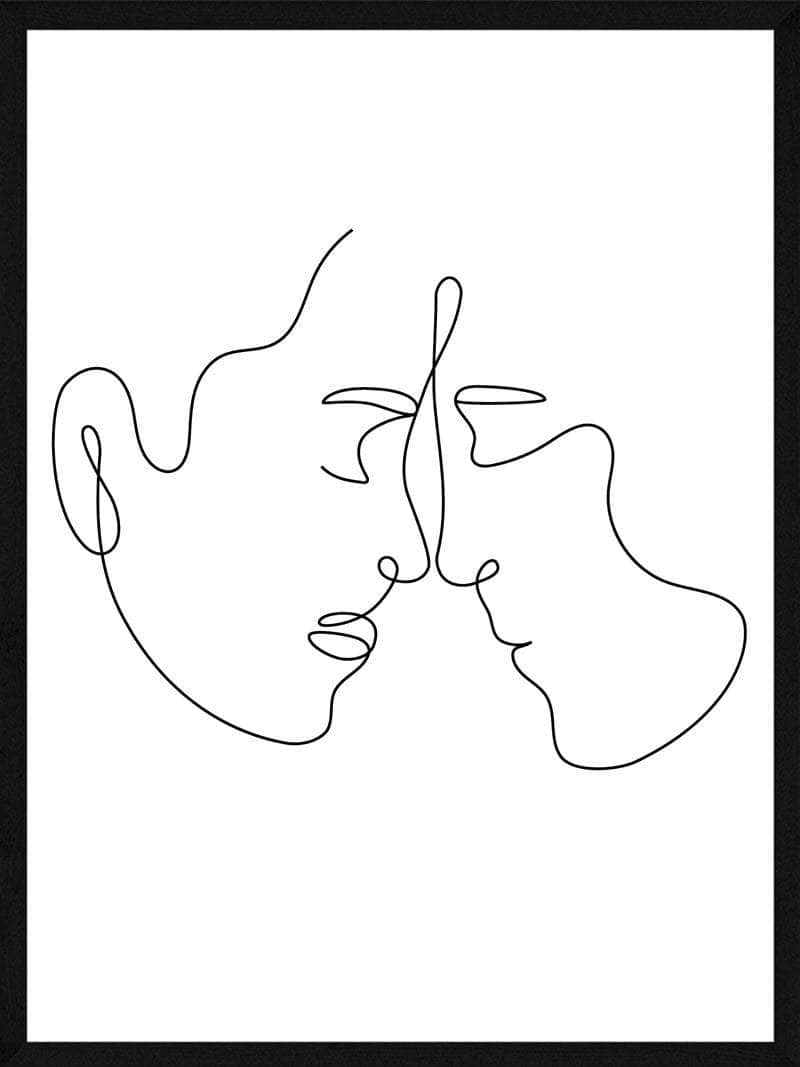 Stregtegning Ansigt Plakat
