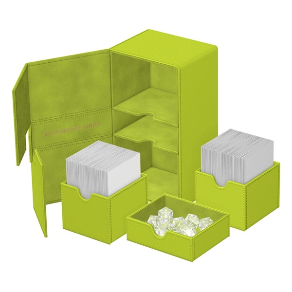 Ultimate Guard Twin Flip Tray Deck Case Deck Box 200 Standard Size Xenoskin Summer Edition 2025 Lime