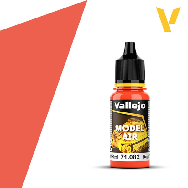 Vallejo Maling Model Air: Fluorescent Red 17ml