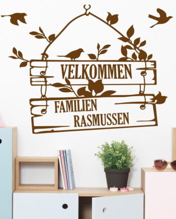Velkommen Egen Tekst Wallsticker