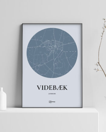 Videbæk Plakaten Rundt Kort Havblå 70 100 Cm  B1