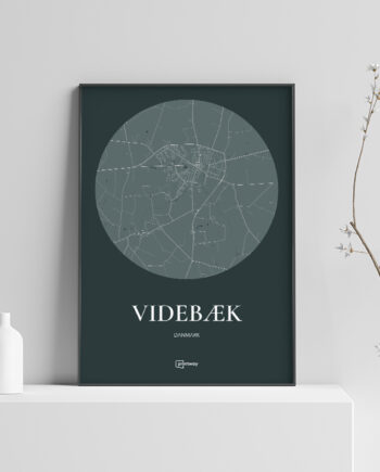 Videbæk Plakaten Rundt Kort Skovgrøn 70 100 Cm  B1