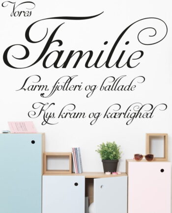 Vores Familie Wallsticker