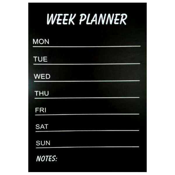 Wallsticker Tavle Weekplanner Til Kridt Inkl Kridt 60x45cm
