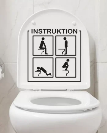 Wc Instruktion Wallsticker