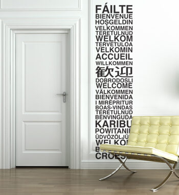 Welcome Wallsticker Af Alan Smithee  33x138 Cm