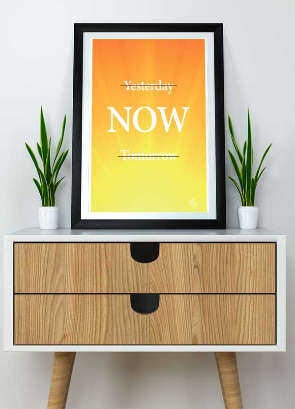Yesterday Now Tomorrow-plakat Gul 21 29 A4 Kr 199 -