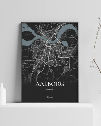 Aalborg Plakaten Fuldt Kort Sort 70 100 Cm  B1