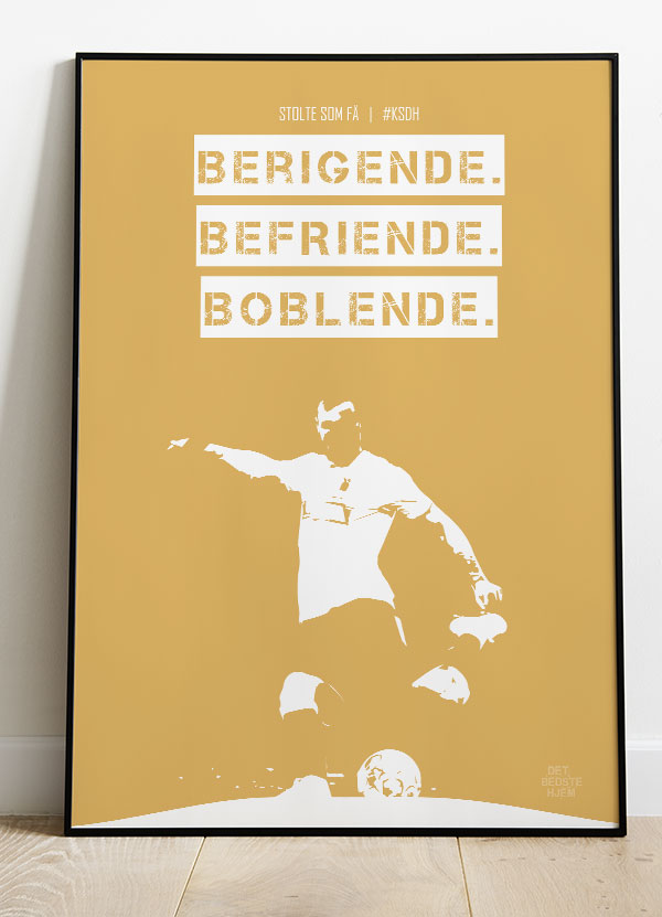 Agf Ksdh Fodboldplakat Berigende Gul 21   29    A4  Kr  199 -