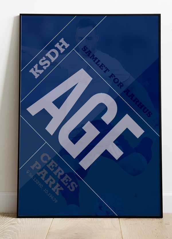 Agf-plakat Samlet For Aarhus 29     21 Cm  A4  Kr  199 -