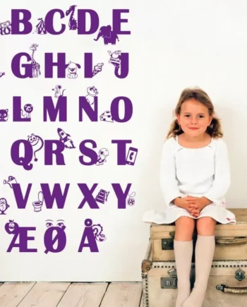 Alfabet Med Figurer Wallsticker