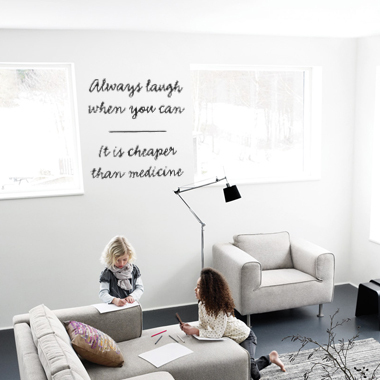 Always Laugh Wallsticker Af Alan Smithee  50x50 Cm