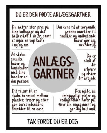 Anlægsgartner Plakat