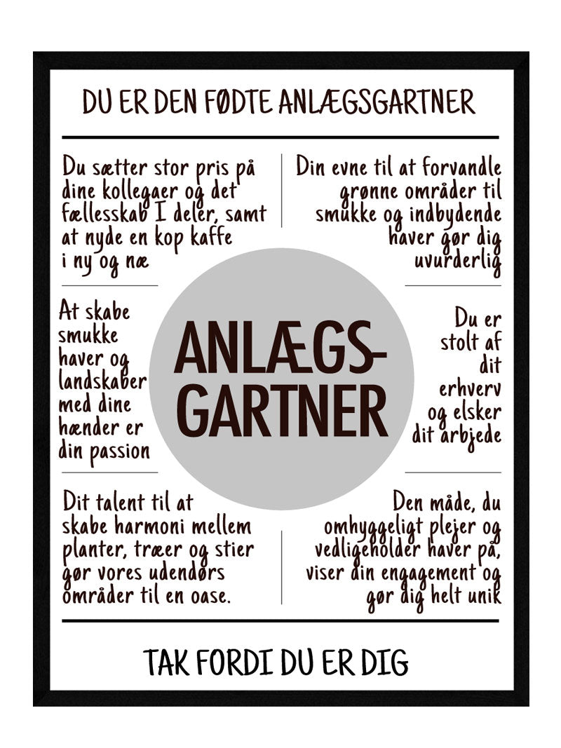 Anlægsgartner Plakat