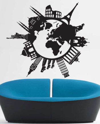 Around The World Wallsticker