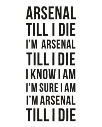 Arsenal Wallsticker  Arsenal Till   Die  150x60cm