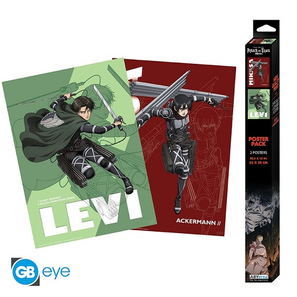 Attack On Titan Set Chibi Posters Set