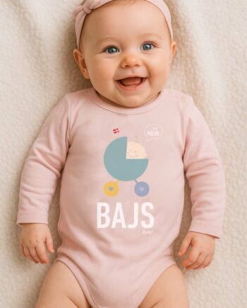 Babybody Bajs Lyserød 56