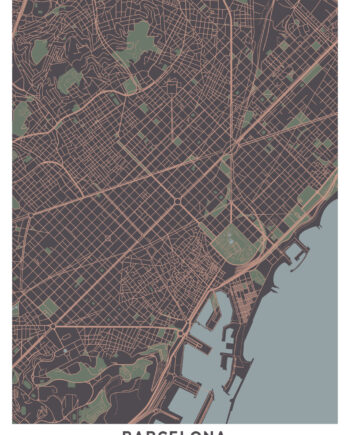 Barcelona Kort Af Illux